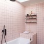Hackney Home | pink bathroom 2  -bath  | Interior Designers